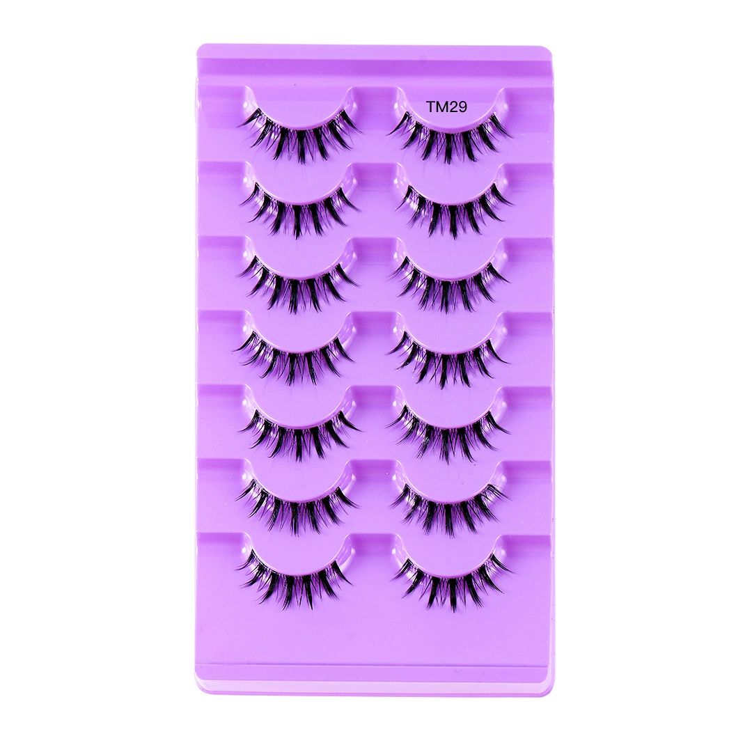 False Eyelashes 3D Lashes Natural Reusable - 7 Pairs Natural Fluffy False Eyelashes Gift for Beginners Eyelashes Natural Look Dramatic Lashes view 6