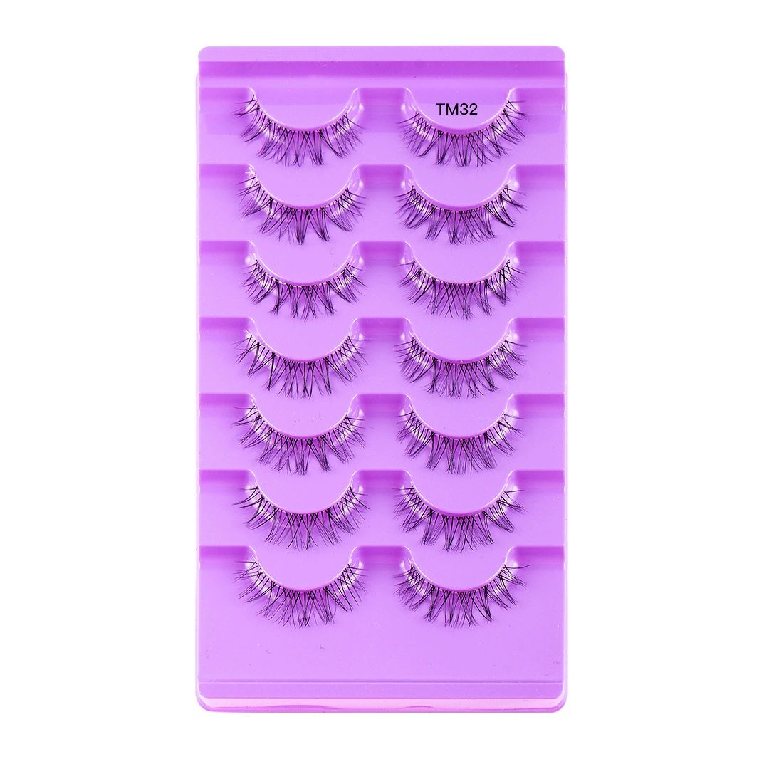 False Eyelashes 3D Lashes Natural Reusable - 7 Pairs Natural Fluffy False Eyelashes Gift for Beginners Eyelashes Natural Look Dramatic Lashes view 9