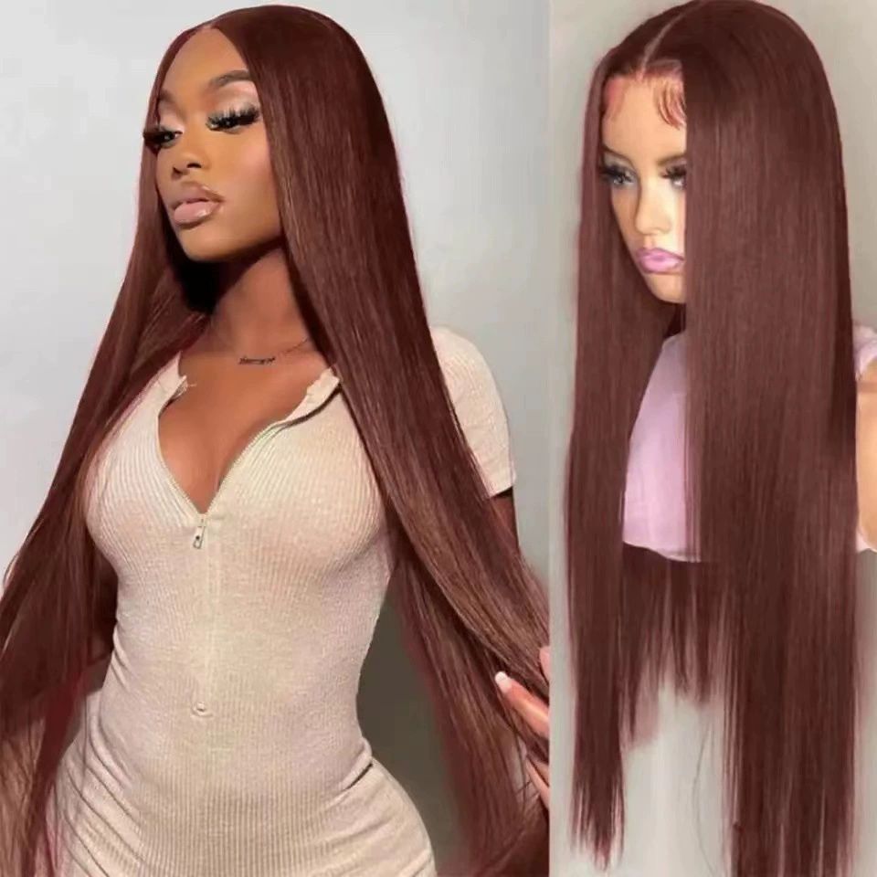13x4 HD Lace with Ear Tape Black Straight Lace Front Wigs Clueless Human Hair Wigs Long Straight Wigs for Black Women(26 Inch)