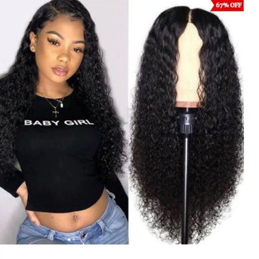 13*4 Water Wave Glueless Human Hair Wig Pre Cut Lace Front Wig Pre Plucked Ready to Go Long Black Wig For Women (18 Inch & Precut Lace)