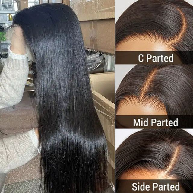 Wear and Go Glueless Wigs Pre Cut 180% Density 6x4 Ready to Wear Glueless Wigs Straight for Black Women 22 Inch