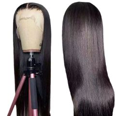 30 Inch 13x6 Straight Lace Front Wigs Thin HD Synthetic Human Hair  Glueless Pre Plucked Bleached Tiny Knots Full Lace Frontal Wig Upgraded 14A Soft Hair 200 Dentisty Black Wig