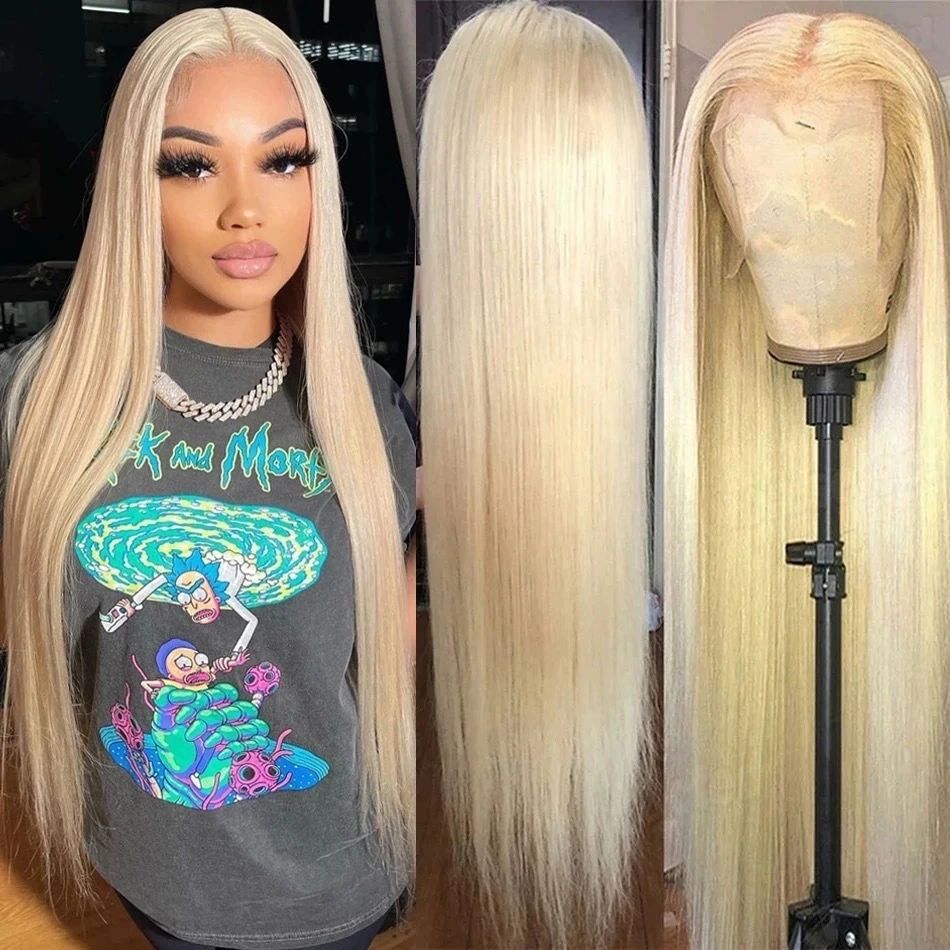 Straight Wigs Full Lace Frontal Wigs  Real Hd Full Large Lace Space Pre Plucked Natural Hairline 180% Density 15A Wigs Tiny Knots Natural Black