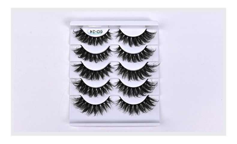 Wispy False Eyelashes Mink Lashes Natural Look Cat Eye Lashes Pack 10 Pairs Fake Eyelashes Like Extensions 5D Volume Strip Lashes 18mm Mink Eyelashes