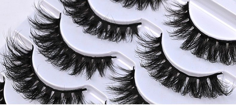 Wispy False Eyelashes Mink Lashes Natural Look Cat Eye Lashes Pack 10 Pairs Fake Eyelashes Like Extensions 5D Volume Strip Lashes 18mm Mink Eyelashes