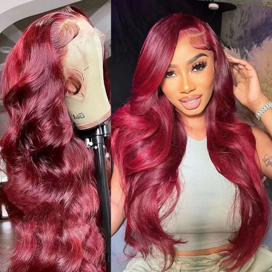 Body Wave Lace Front Wigs Wear and Go Glueless Women Wig Human Hair 180% Density Glueless HD Transparent No Lace Frontal Wigs Wig for Women (24 Inch)