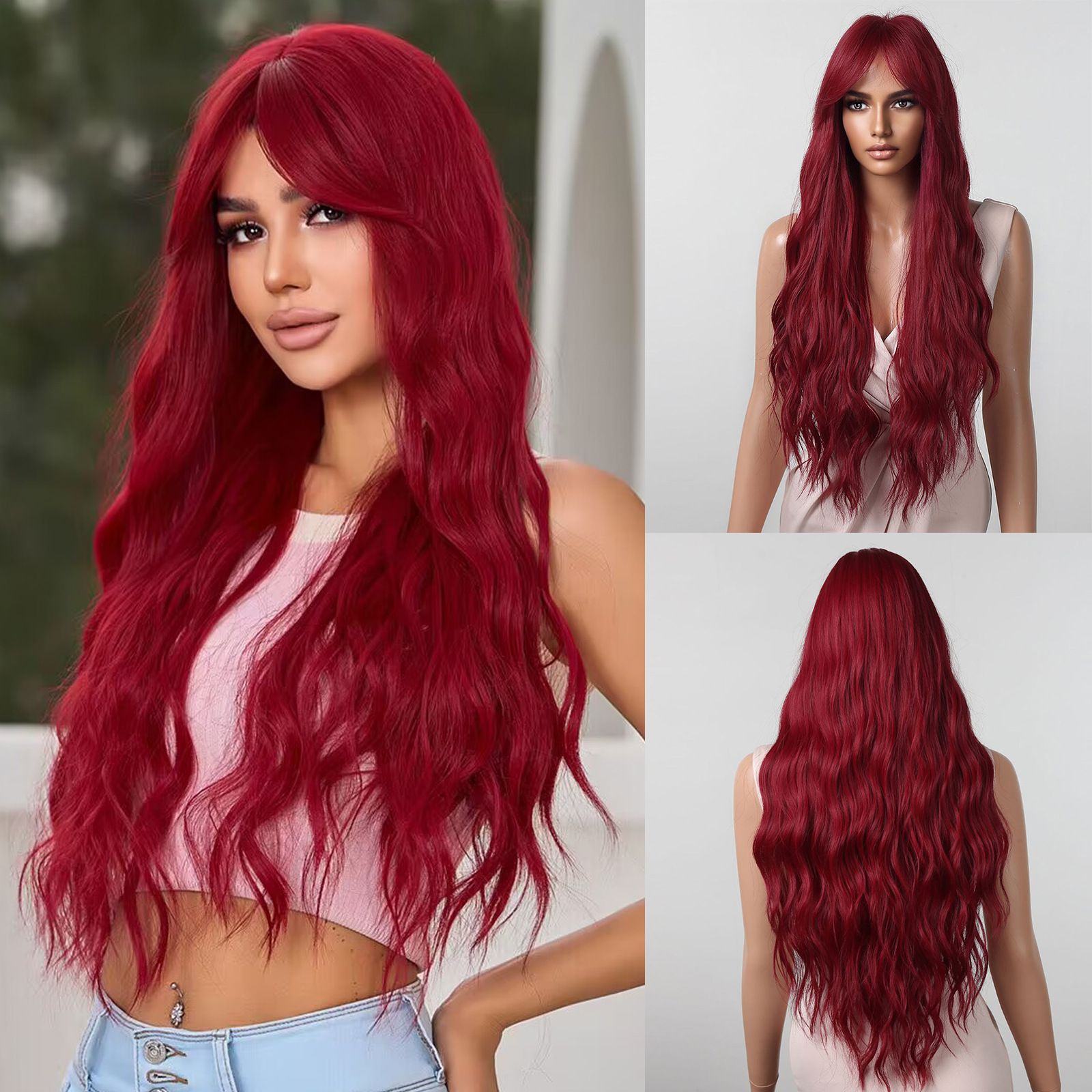 Body Wave Lace Front Wigs Wear and Go Glueless Women Wig Human Hair 180% Density Glueless HD Transparent No Lace Frontal Wigs Wig for Women (24 Inch)