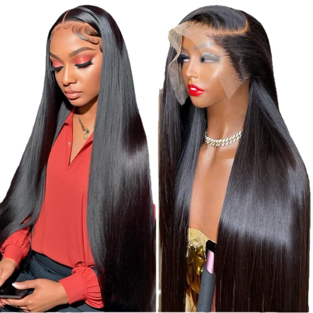 13x6 HD Lace Front Wigs  Hair 28 Inch Glueless Straight 100%  lace Front Wigs for Black Women 13x6 Lace Frontal Wig
