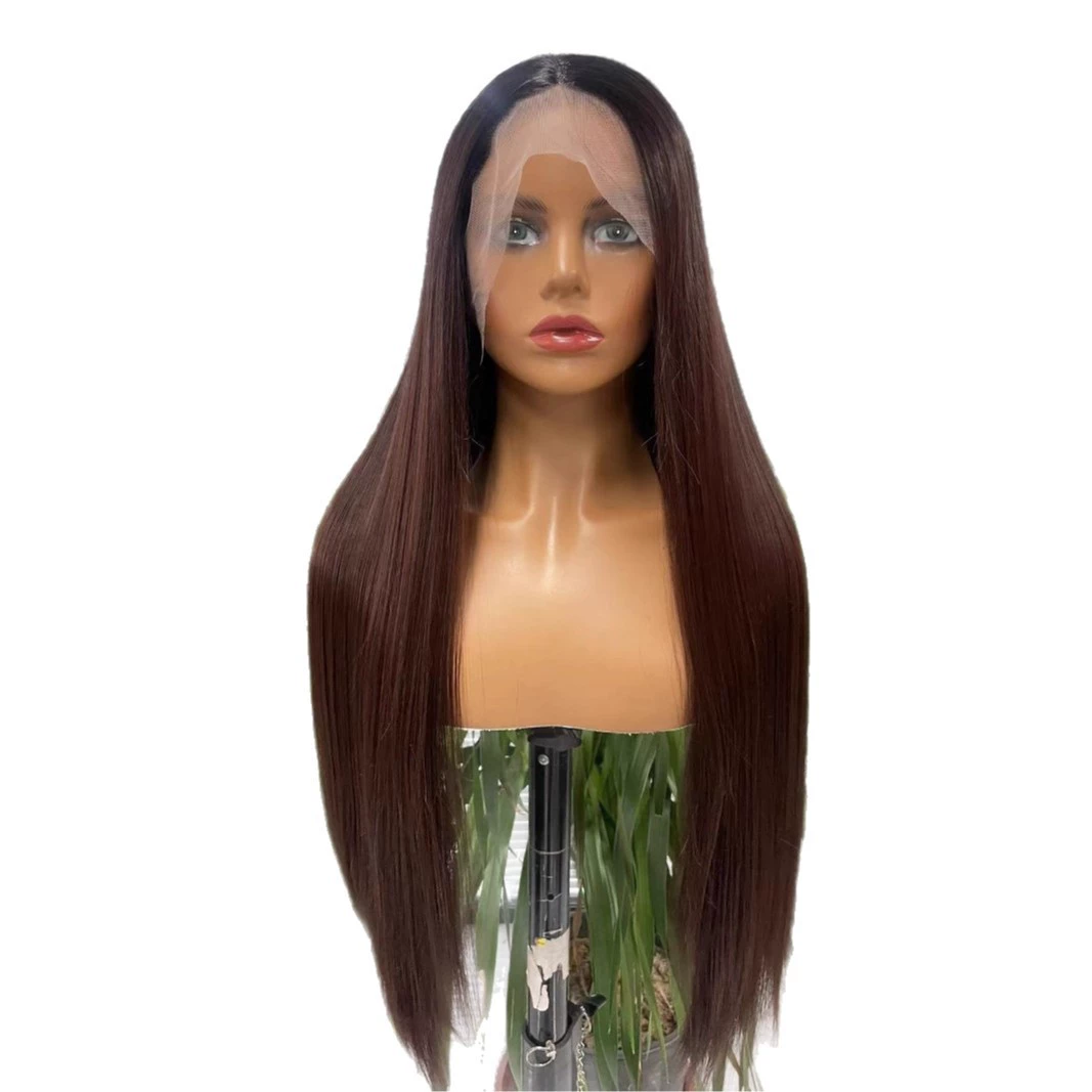 20 Inch Straight Lace Front Wig 210% Density Women Wig Pre Made Glueless Wig Pre Plucked No Glue Wear and Go HD Lace Closure for Beginners (Natural Black)