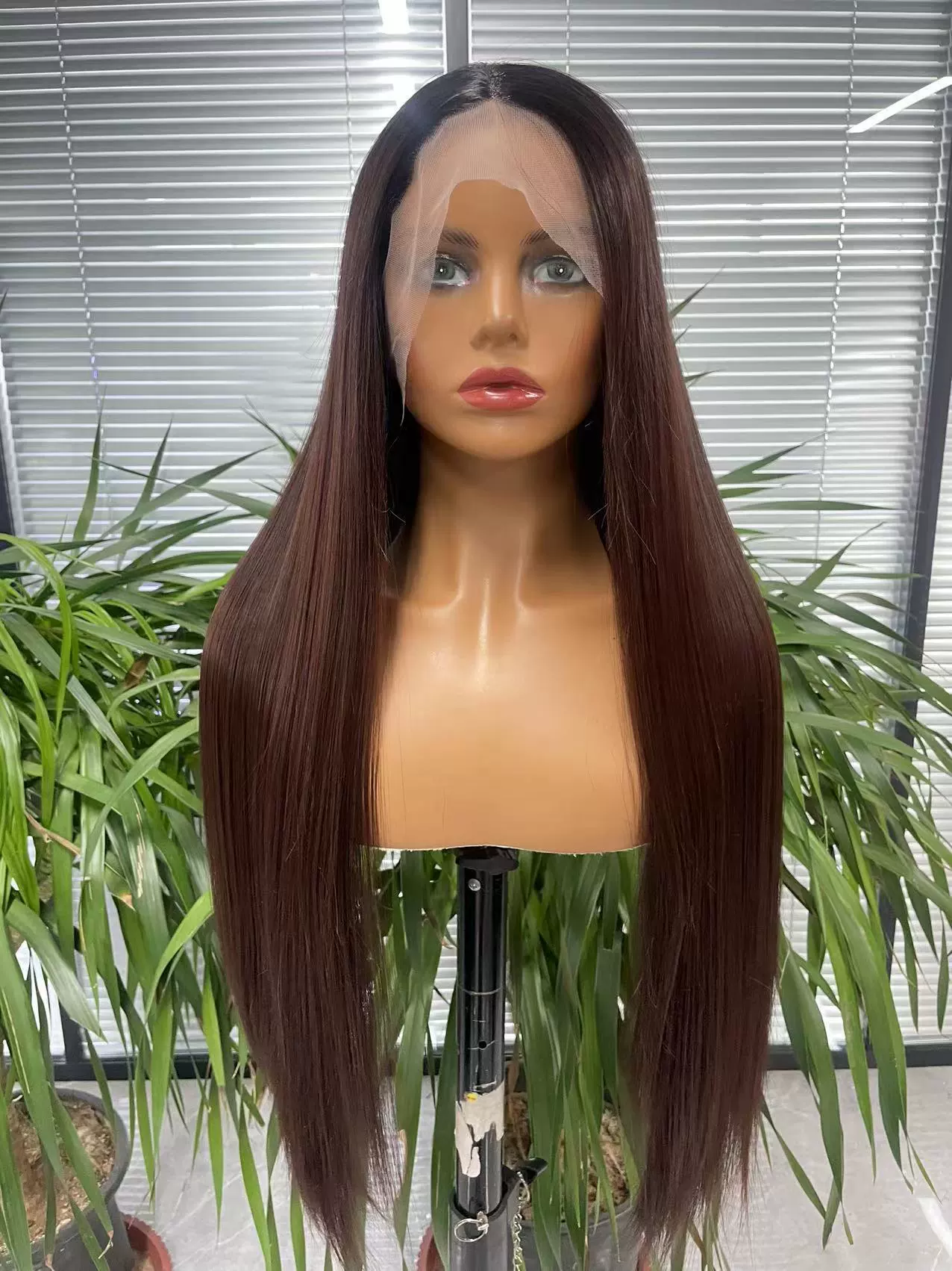 20 Inch Straight Lace Front Wig 210% Density Women Wig Pre Made Glueless Wig Pre Plucked No Glue Wear and Go HD Lace Closure for Beginners (Natural Black)