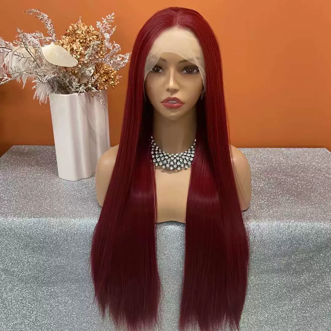 20 Inch Straight Lace Front Wig 210% Density Women Wig Pre Made Glueless Wig Pre Plucked No Glue Wear and Go HD Lace Closure for Beginners (Natural Black)
