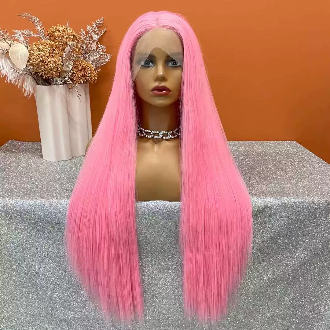 20 Inch Straight Lace Front Wig 210% Density Women Wig Pre Made Glueless Wig Pre Plucked No Glue Wear and Go HD Lace Closure for Beginners (Natural Black)