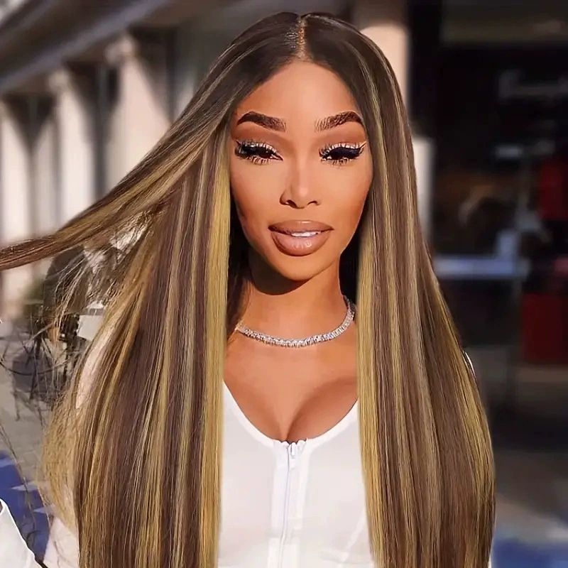 13x6 HD Lace Front Wigs  Hair 28 Inch Glueless Straight 100%  lace Front Wigs for Black Women 13x6 Lace Frontal Wig