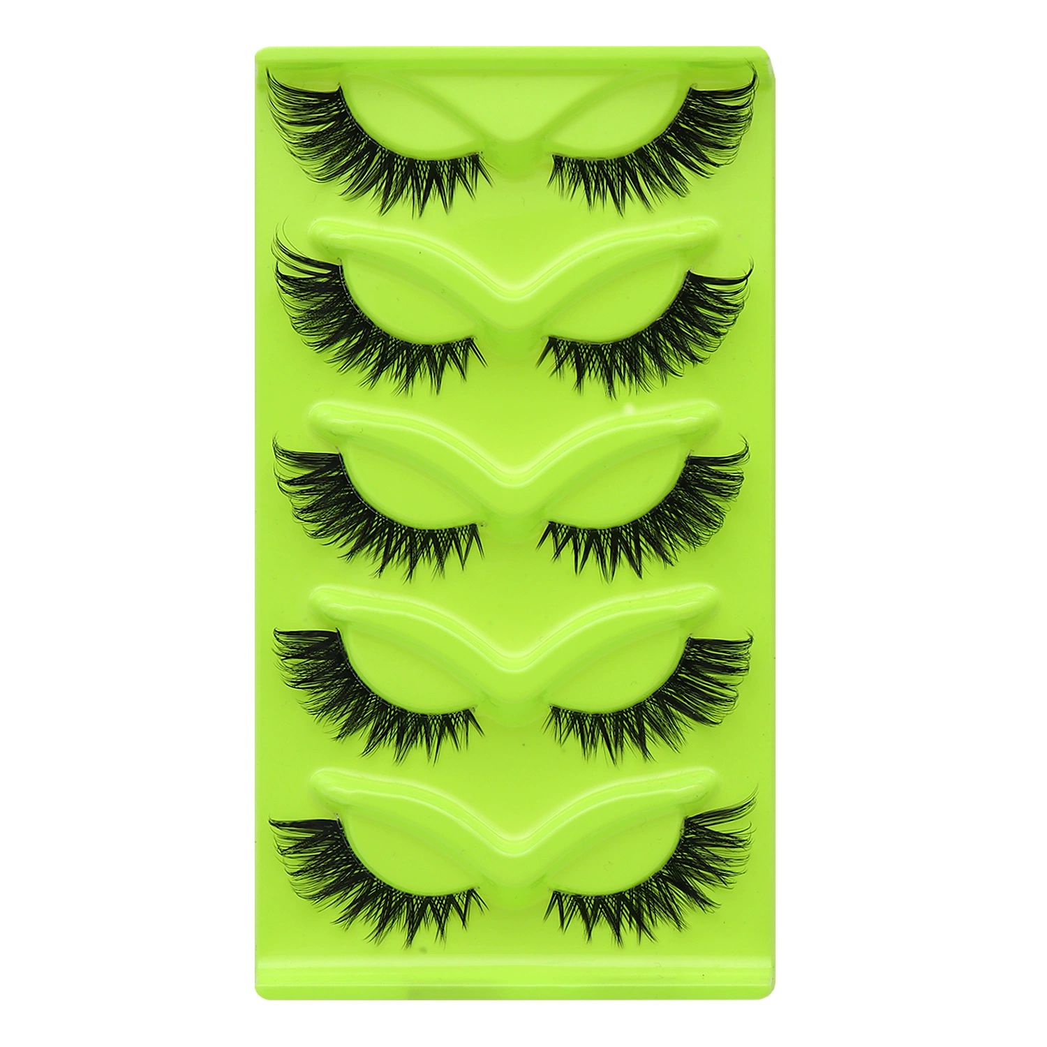 5 pairs Wispy Cat Eye Lashes Wispy False Eyelashes Natural look Eyelashes (CAT)