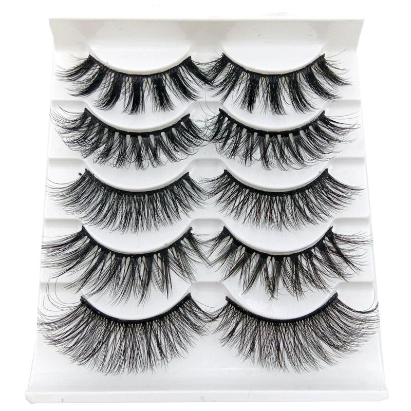 Multipack High Drama 615 Eyelashes Manga Anime Lashes 5 Pairs Pack，Mink lashes Soft Dramatic Volume Fake Lashes Reusable Thick False Eyelashes lashes Eyelash Extension