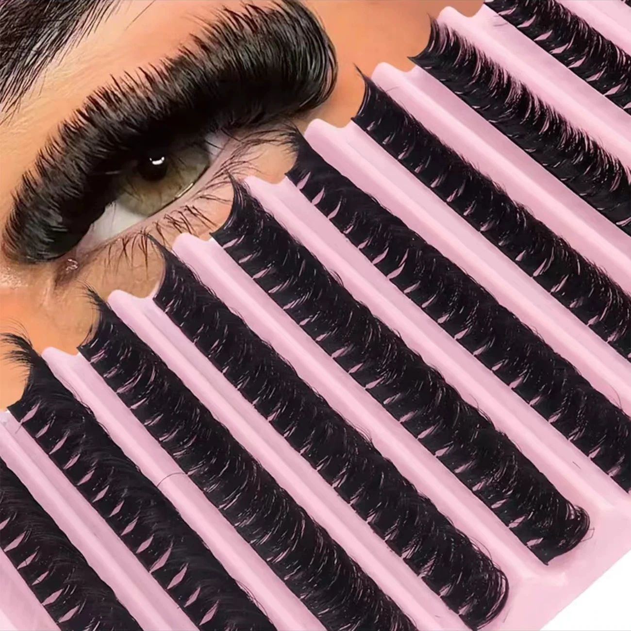 Fake Eyelashes Segmented False Eyelashes Single Cluster False Eyelashes Large Capacity Reusable False Eyelashes lashes Pack(40D 80D) view 7