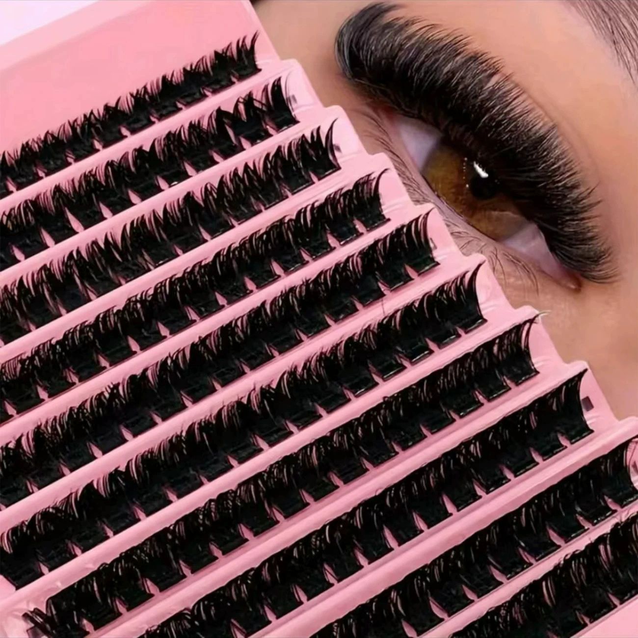 Fake Eyelashes Segmented False Eyelashes Single Cluster False Eyelashes Large Capacity Reusable False Eyelashes lashes Pack(40D 80D) view 5