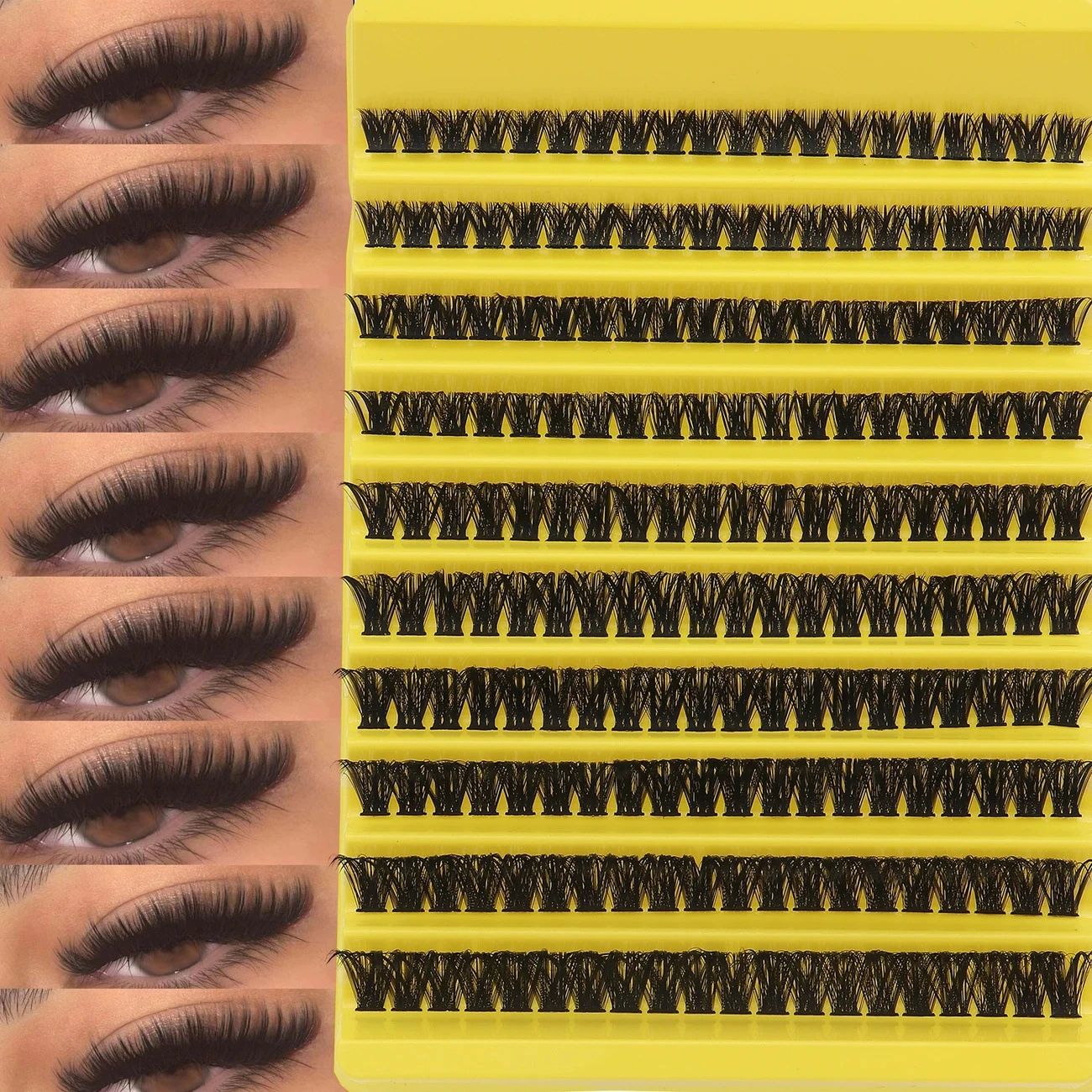 Fake Eyelashes Segmented False Eyelashes Single Cluster False Eyelashes Large Capacity Reusable False Eyelashes lashes Pack(40D 80D) view 2