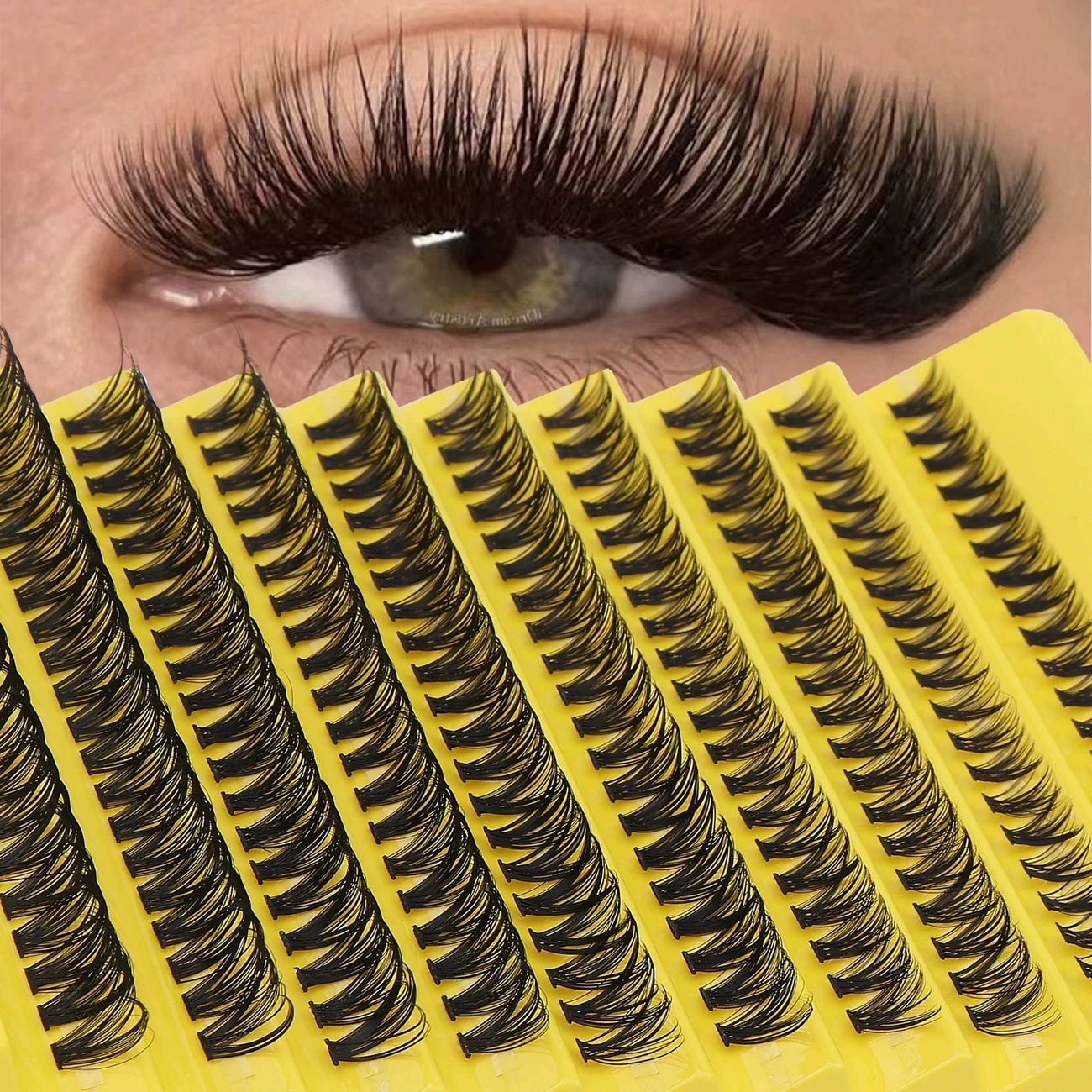 Fake Eyelashes Segmented False Eyelashes Single Cluster False Eyelashes Large Capacity Reusable False Eyelashes lashes Pack(40D 80D) view 8