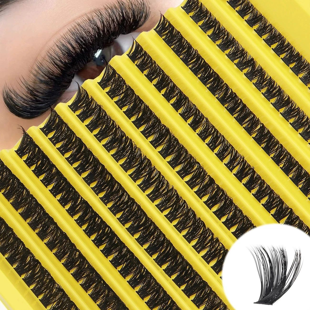 Fake Eyelashes Segmented False Eyelashes Single Cluster False Eyelashes Large Capacity Reusable False Eyelashes lashes Pack(40D 80D)