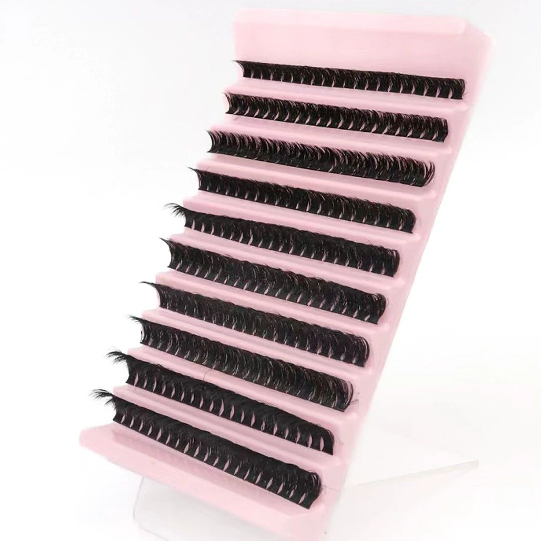 Segmental False Eyelash Set | 200pcs 30D/40D/60D/80D Natural Volume Lash Clusters | DIY at Home, Perfect for Daily and Special Occasions False Eyelashes (80D)With glue+tweezers+brush