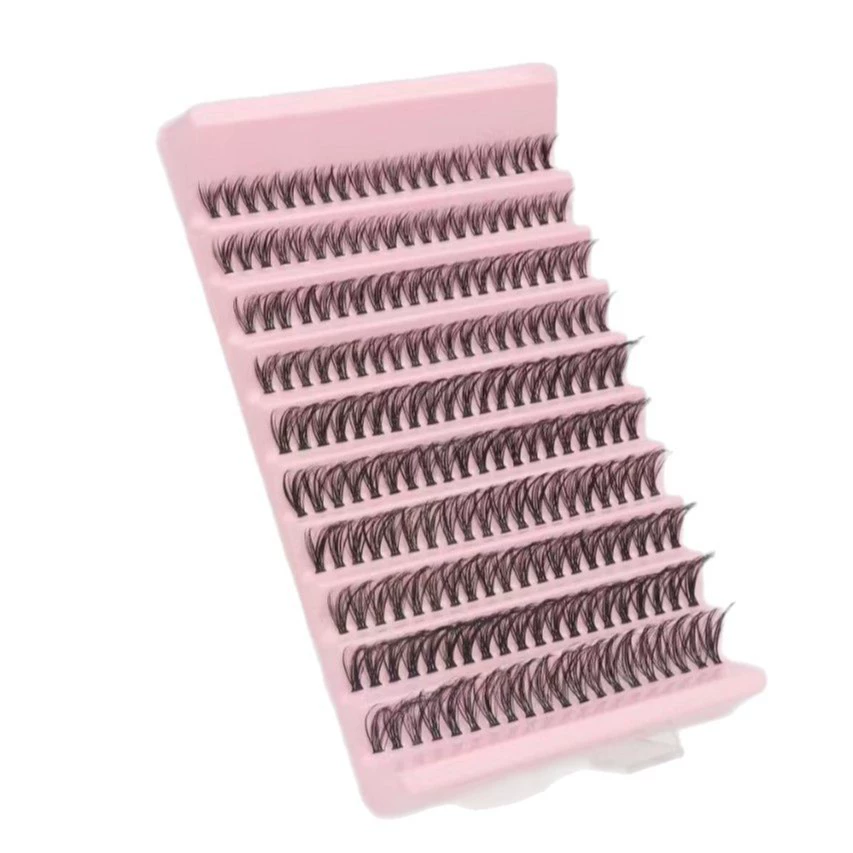 Segmental False Eyelash Set | 200pcs 30D/40D/60D/80D Natural Volume Lash Clusters | DIY at Home, Perfect for Daily and Special Occasions False Eyelashes (80D)With glue+tweezers+brush