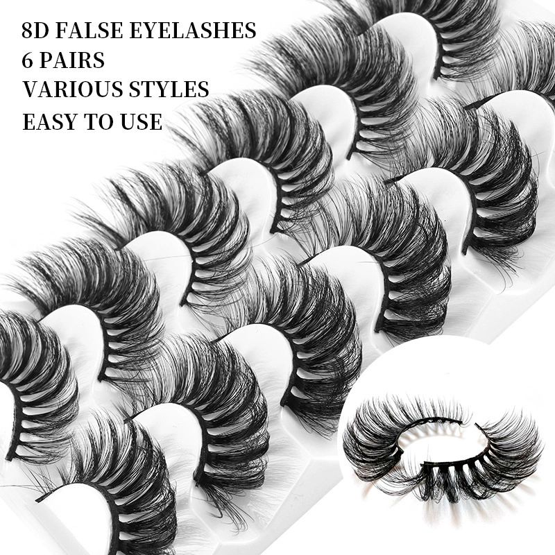 20 mm Lashes Mink Long Dramatic D Curl Big 20mm Mink Lashes 5D Full Volume Strip Eyelashes That Look Like Extensions Wispy Fake Eyelashes Natural Look