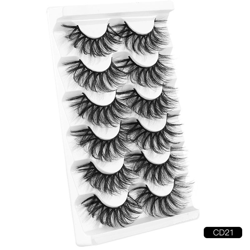 20 mm Lashes Mink Long Dramatic D Curl Big 20mm Mink Lashes 5D Full Volume Strip Eyelashes That Look Like Extensions Wispy Fake Eyelashes Natural Look