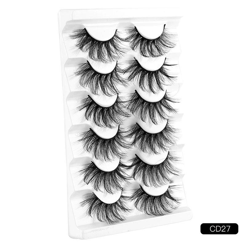 20 mm Lashes Mink Long Dramatic D Curl Big 20mm Mink Lashes 5D Full Volume Strip Eyelashes That Look Like Extensions Wispy Fake Eyelashes Natural Look