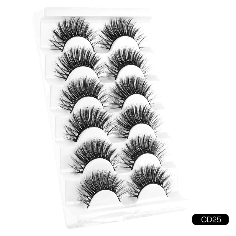 20 mm Lashes Mink Long Dramatic D Curl Big 20mm Mink Lashes 5D Full Volume Strip Eyelashes That Look Like Extensions Wispy Fake Eyelashes Natural Look