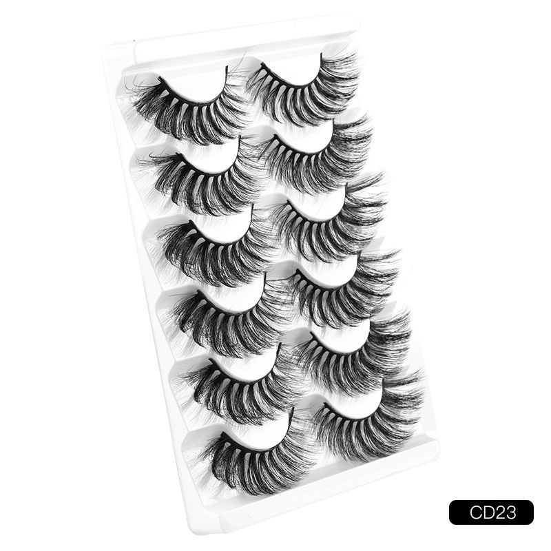 20 mm Lashes Mink Long Dramatic D Curl Big 20mm Mink Lashes 5D Full Volume Strip Eyelashes That Look Like Extensions Wispy Fake Eyelashes Natural Look