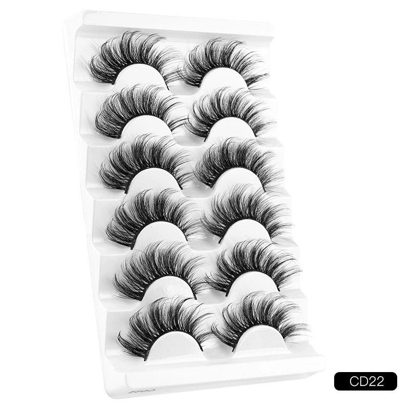 20 mm Lashes Mink Long Dramatic D Curl Big 20mm Mink Lashes 5D Full Volume Strip Eyelashes That Look Like Extensions Wispy Fake Eyelashes Natural Look