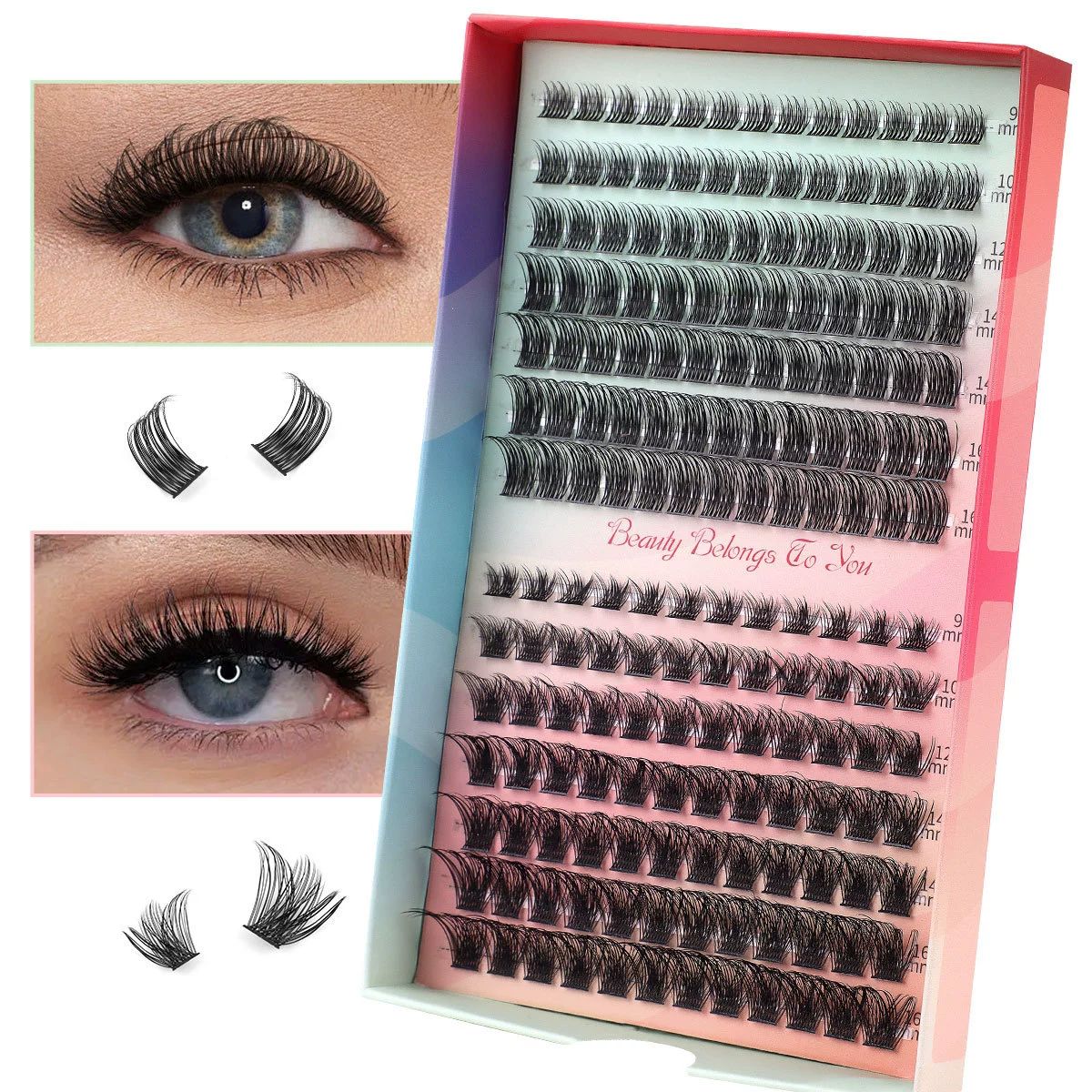 Half Eyelashes Natural Look False Eyelashes Half Lashes Cat Eye 14mm Wispy Eyelashes with Thin Band 3D Volume False Lashes Soft Strip Lashes Pack C Curl Natural Eyelashes Fake Lashes 7 Pair 
Manga Las view 2