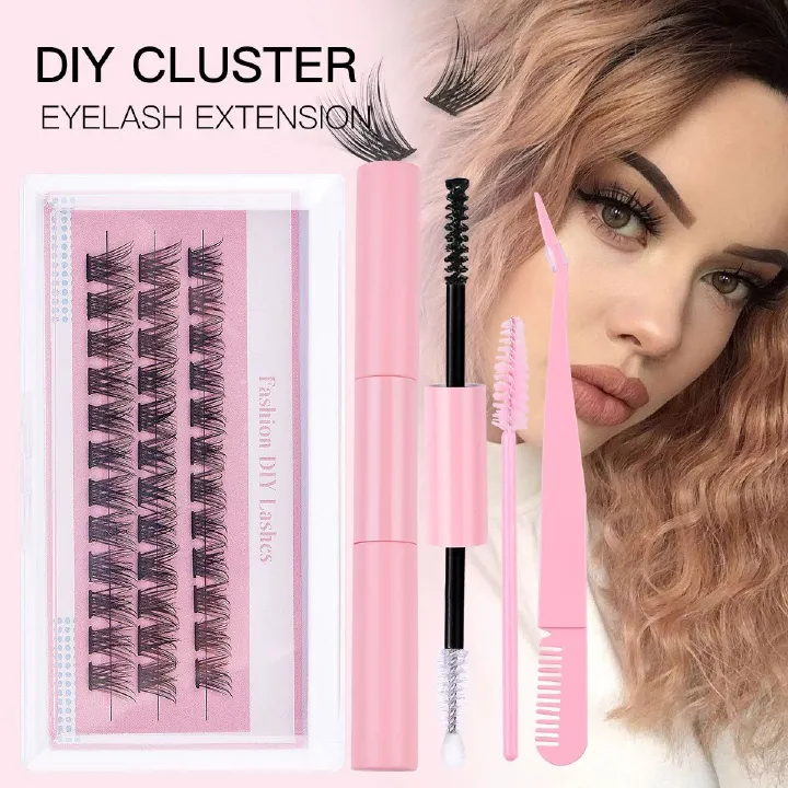 Lash Clusters Eyelash Extension 60 Pcs Lash Clusters With 30D and 40D Curl, 12mm-14mm-10mm Mix Lengths, Contact Lens Friendly, Easy to Apply, Reusable Strip Lashes (30D Lashes+ set)