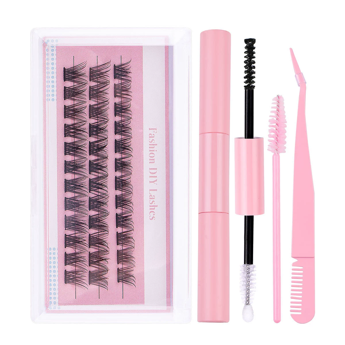 Lash Clusters Eyelash Extension 60 Pcs Lash Clusters With 30D and 40D Curl, 12mm-14mm-10mm Mix Lengths, Contact Lens Friendly, Easy to Apply, Reusable Strip Lashes (30D Lashes+ set)