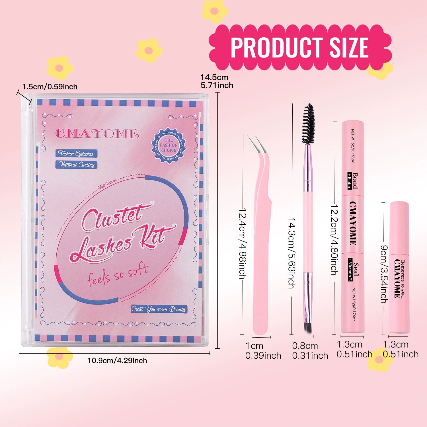 Cluster Eyelash Extensions Fluffier 10-16mm Wispy Lash Clusters 100D Thick Volume Individual Lashes D Curly Eyelash Clusters 480pcs DIY Lash Extension at Home for Beginners