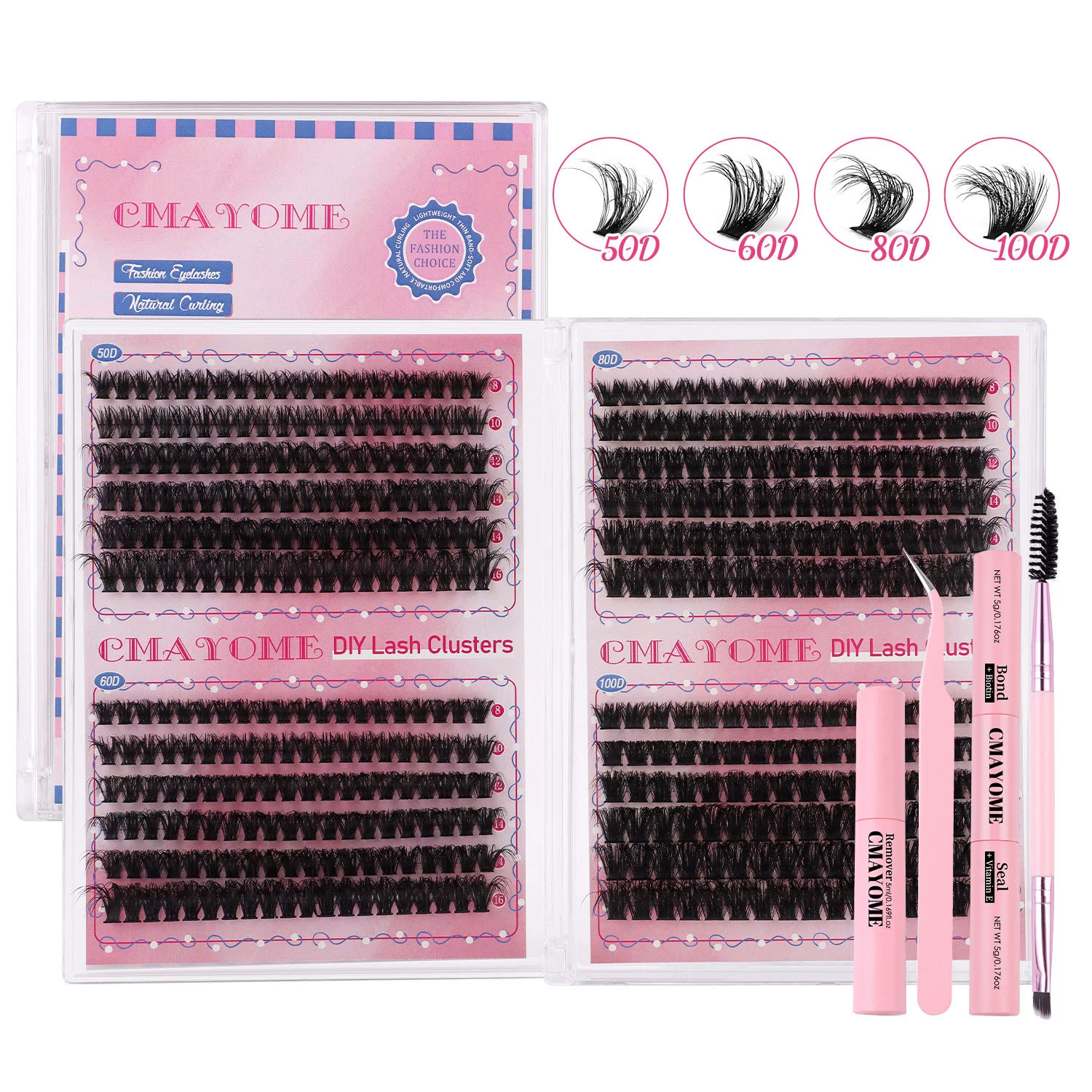 Cluster Eyelash Extensions Fluffier 10-16mm Wispy Lash Clusters 100D Thick Volume Individual Lashes D Curly Eyelash Clusters 480pcs DIY Lash Extension at Home for Beginners
