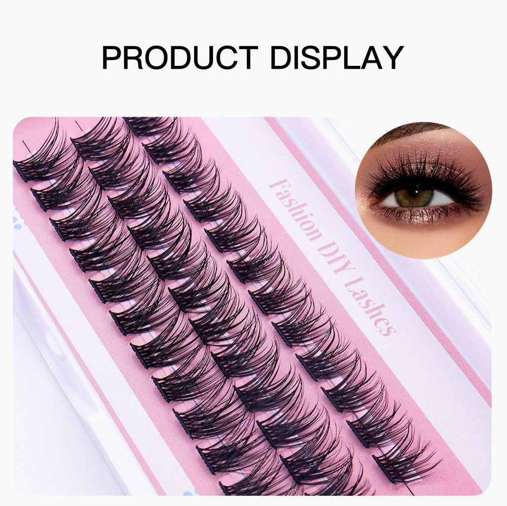 ash Clusters Eyelash Extension 60 Pcs Lash Clusters With 30D and 40D Curl, 12mm-14mm-10mm Mix Lengths, Contact Lens Friendly, Easy to Apply, Reusable Strip Lashes (30D Lashes) view 10