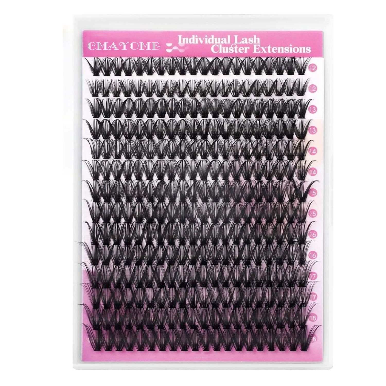 Eyelash Extension Kit  Lash Clusters D Curly 12-18mm Mix 40D Individual Lashes Wispy Lash Clusters Kit with Lash Bond and Seal  Lash Applicator for Lash Extension Beginners view 7