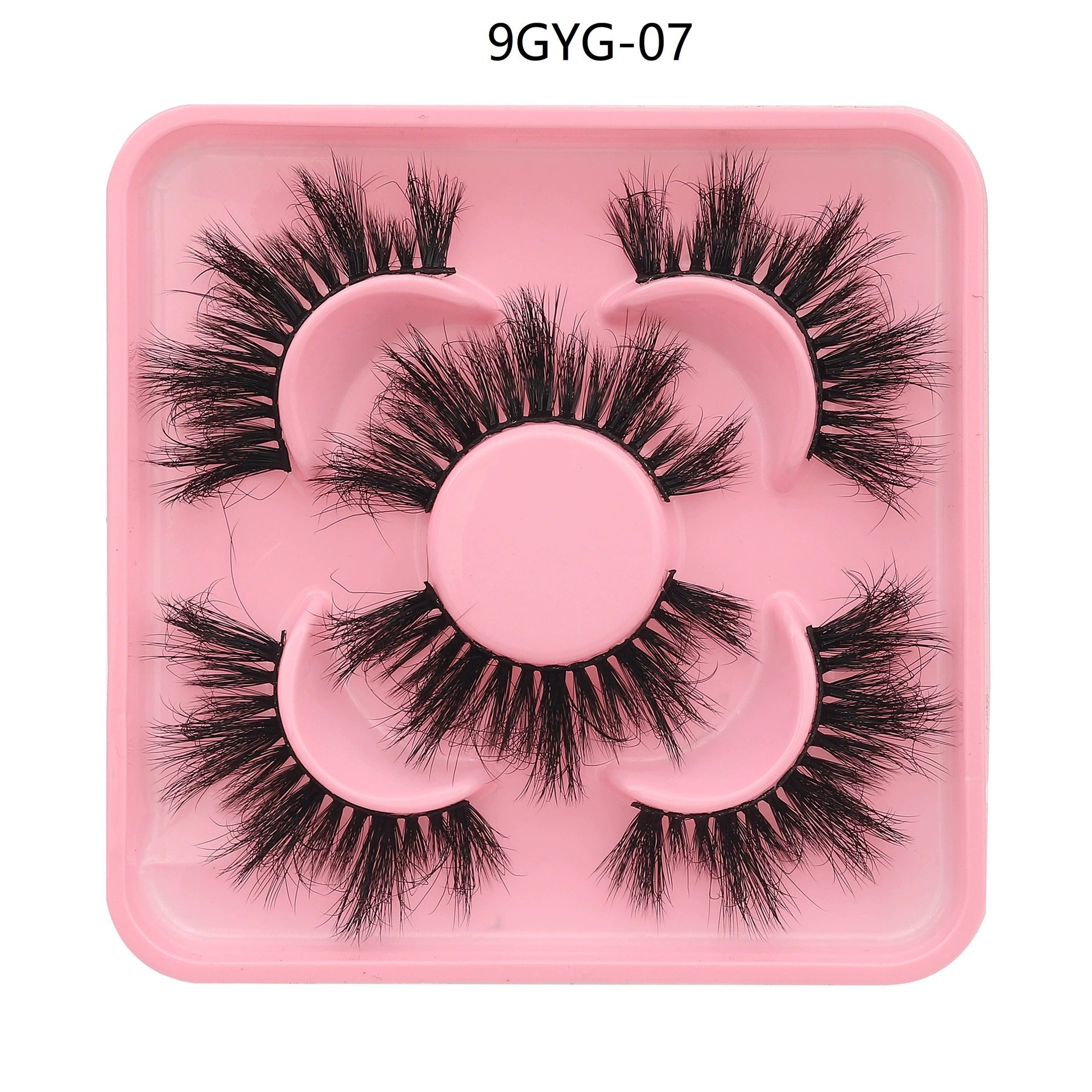 Cat Eye Mink Lashes Fluffy False Eyelashes Dramatic Eyelashes Mink Fluttery Fake Eyelashes 20mm Length Reusable Flared Lashes 3 Pairs