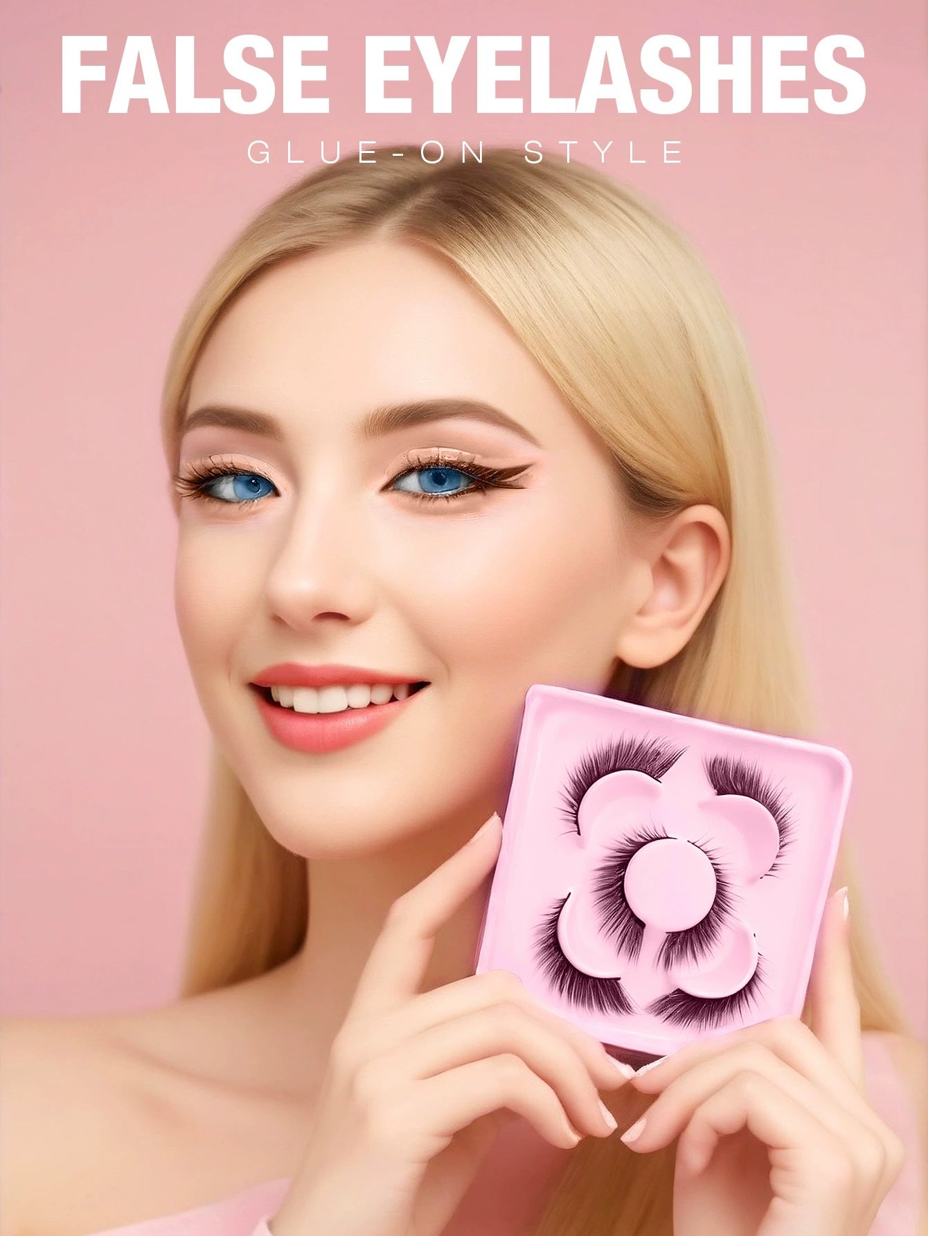 Fox Eyelashes False Lashes Dramatic Faux Mink Lashes Wispy 12-16mm Long Angel Wing Eyelash Lift Fake Eye Lashes Pack 5-10 Pairs