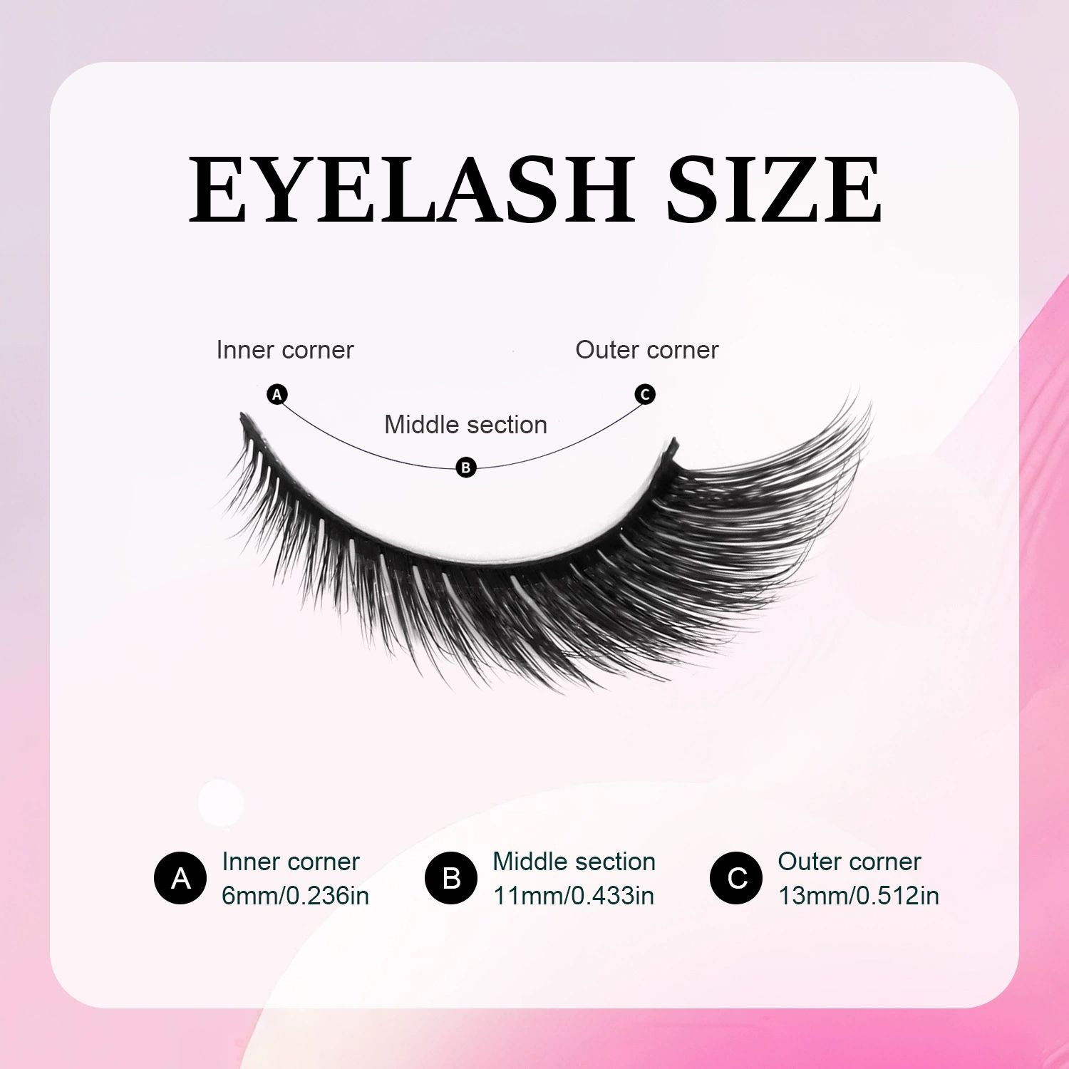 Fox Eyelashes False Lashes Dramatic Faux Mink Lashes Wispy 12-16mm Long Angel Wing Eyelash Lift Fake Eye Lashes Pack 5-10 Pairs