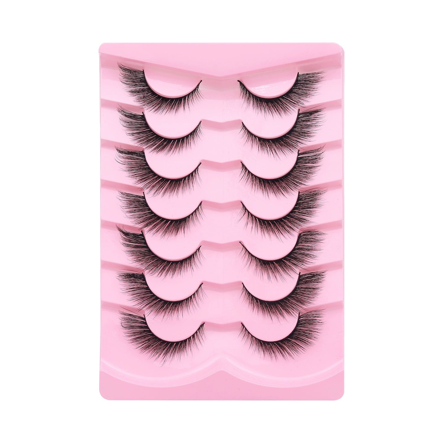 Fox Eyelashes False Lashes Dramatic Faux Mink Lashes Wispy 12-16mm Long Angel Wing Eyelash Lift Fake Eye Lashes Pack 5-10 Pairs