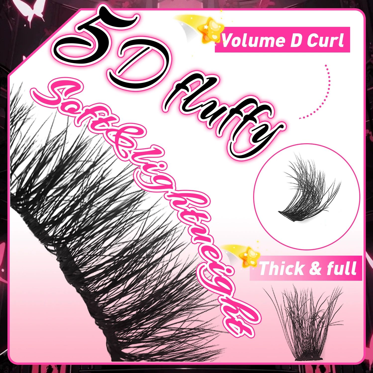 Lash Clusters Kit 320 Pcs DIY Individual Cluster Lashes D Curl Lash Extension Kit with Eyelash Bond and Seal, Remover, Tweezers Applicator Tool for False Eyelash Cluster Kit(80D, Mix10-18mm Kit)