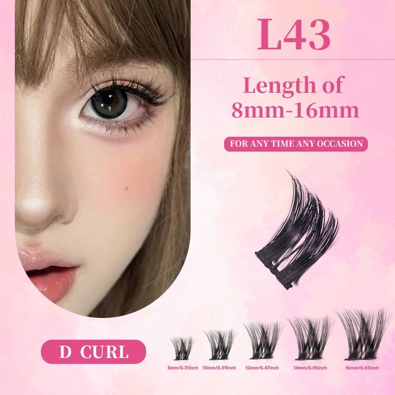 Lash Clusters 168PCS Individual Lashes D Curl Eyelash Clusters Mixed Length Cluster Eyelash Extensions Clusters Lashes with Thin Band Soft False Eyelashes DIY at Home(80D,D-Mix9-16mm)