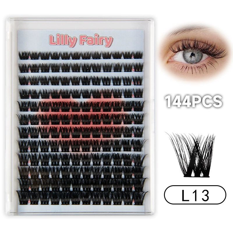 Lash Clusters 168PCS Individual Lashes D Curl Eyelash Clusters Mixed Length Cluster Eyelash Extensions Clusters Lashes with Thin Band Soft False Eyelashes DIY at Home(80D,D-Mix9-16mm)