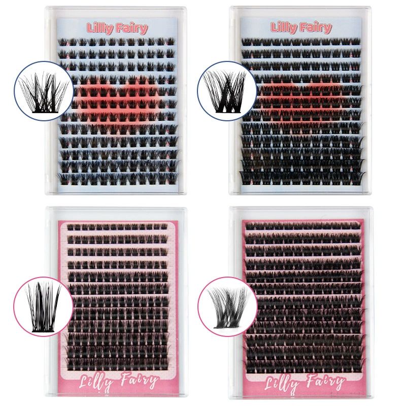 Lash Clusters 168PCS Individual Lashes D Curl Eyelash Clusters Mixed Length Cluster Eyelash Extensions Clusters Lashes with Thin Band Soft False Eyelashes DIY at Home(80D,D-Mix9-16mm)