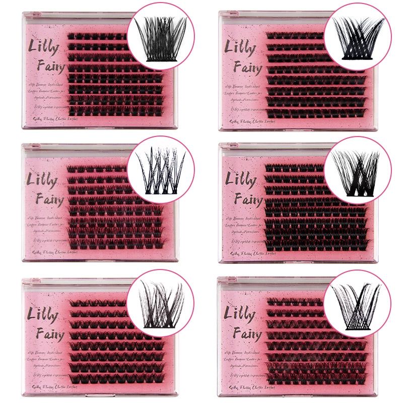Lash Clusters 10-18mm Wispy Eyelash Clusters 80-96pcs Cluster Lashes DIY Individual Lashes Clusters with Soft Thin Band for Self Use,Beginner-Friendly