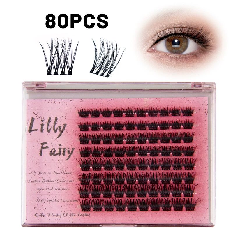 Lash Clusters 10-18mm Wispy Eyelash Clusters 80-96pcs Cluster Lashes DIY Individual Lashes Clusters with Soft Thin Band for Self Use,Beginner-Friendly