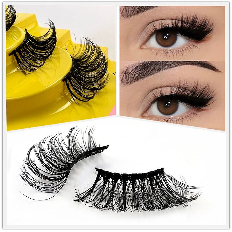Half Lashes Corner False Eyelashes Faux Fluffy Lashes Natural Daily Look Accent Eye Lashes Handmade Soft Reusable 10 Pairs Different Cross Volume Lashes Pack view 5